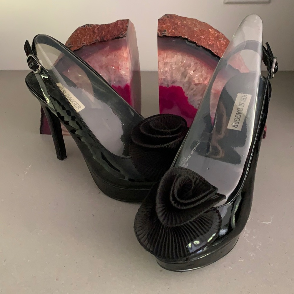 Kelsi Dagger Black Patent Pumps